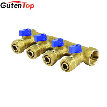 LB Guten top 4 way manifold with 4 brass ball valve 1/2 brass water knockout drum